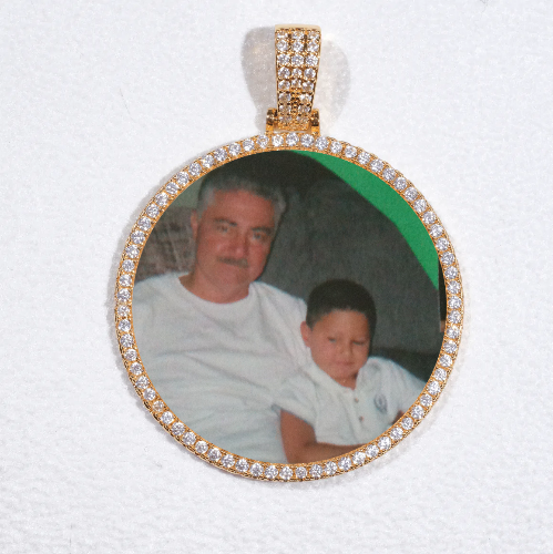 MEDIUM 3D CIRCLE CUSTOM PICTURE PENDANT