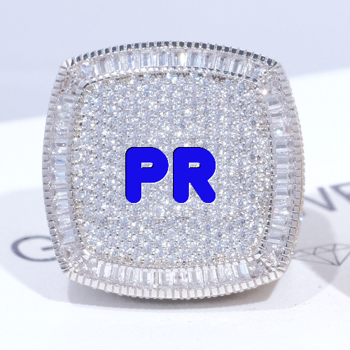 CUSTOM LETTER 3D ICED RING