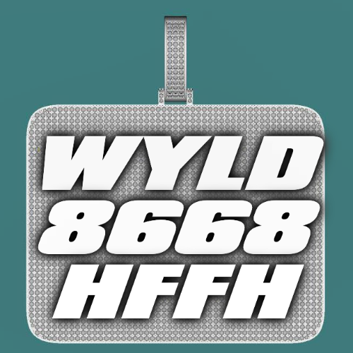 CUSTOM LETTER NECKLACE 3D BIG SQUARE
