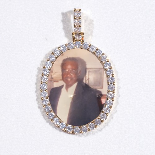 3D Oval Custom Picture Pendant