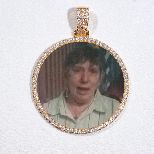 MEDIUM 3D CIRCLE CUSTOM PICTURE PENDANT