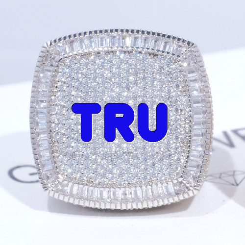 CUSTOM LETTER 3D ICED RING