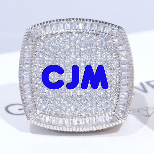CUSTOM LETTER 3D ICED RING