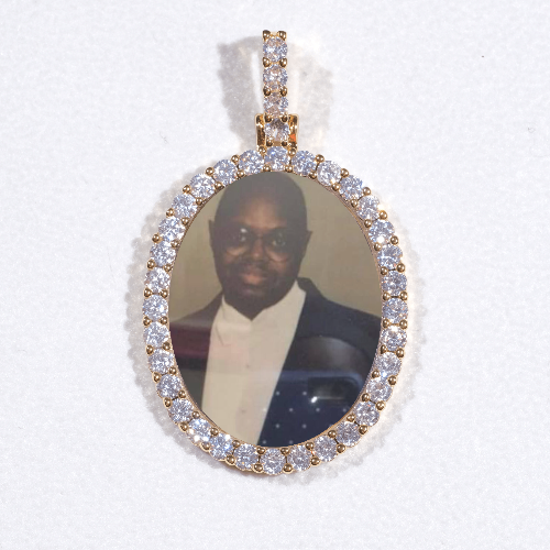 3D Oval Custom Picture Pendant