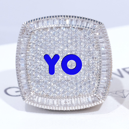 CUSTOM LETTER 3D ICED RING