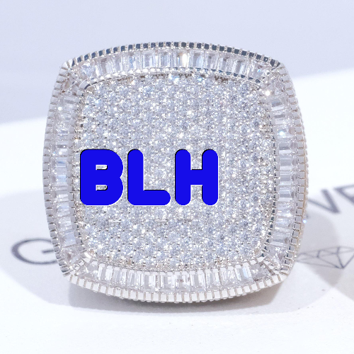 CUSTOM LETTER 3D ICED RING