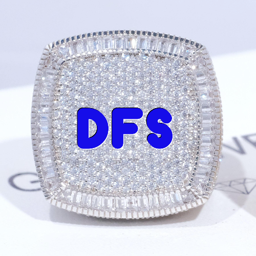 CUSTOM LETTER 3D ICED RING