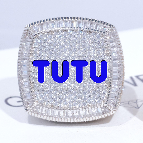 CUSTOM LETTER 3D ICED RING