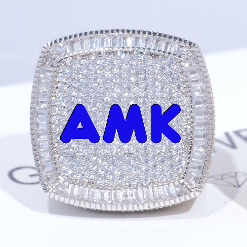 CUSTOM LETTER 3D ICED RING