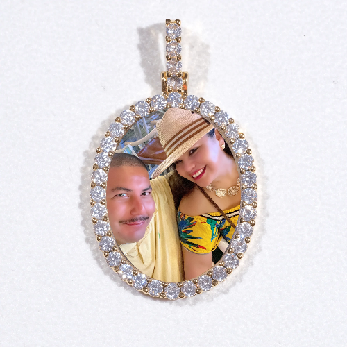 3D Oval Custom Picture Pendant