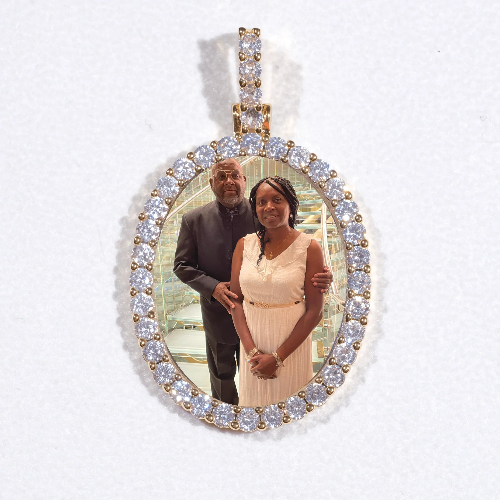 3D Oval Custom Picture Pendant