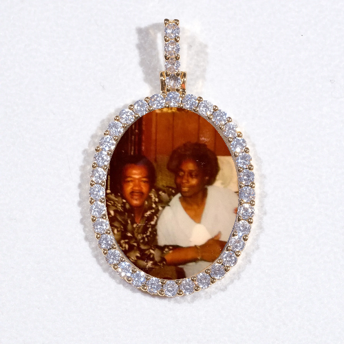 3D Oval Custom Picture Pendant