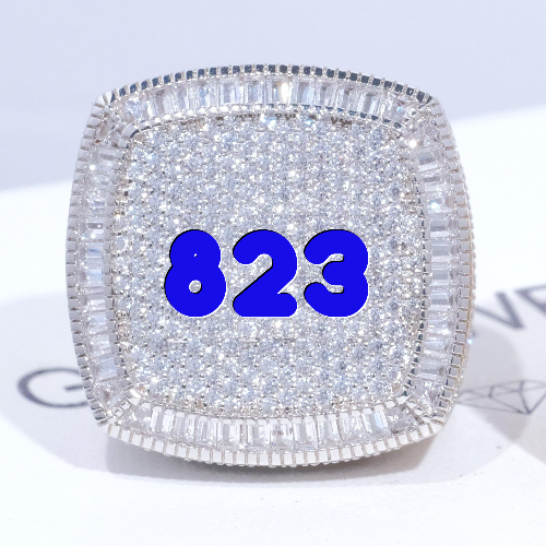 CUSTOM LETTER 3D ICED RING