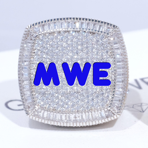 CUSTOM LETTER 3D ICED RING