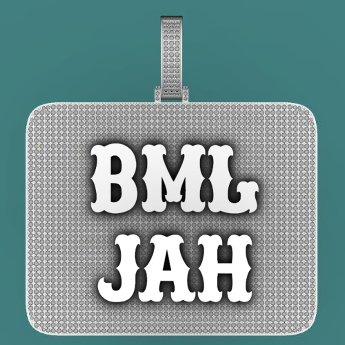 CUSTOM LETTER NECKLACE 3D BIG SQUARE