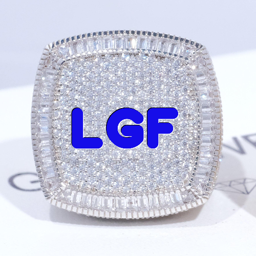 CUSTOM LETTER 3D ICED RING