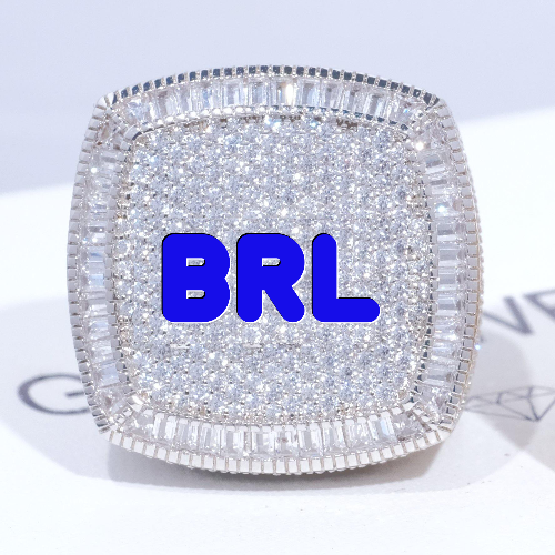 CUSTOM LETTER 3D ICED RING