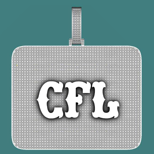CUSTOM LETTER NECKLACE 3D BIG SQUARE