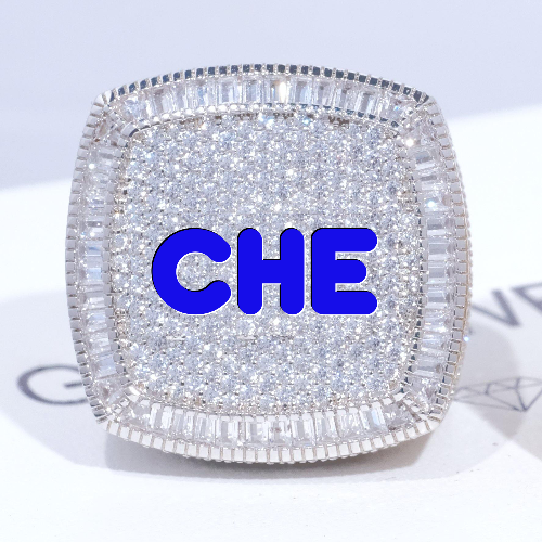 CUSTOM LETTER 3D ICED RING