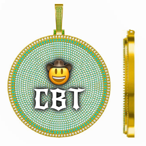 CUSTOM LETTER NECKLACE 3D BIG DISC