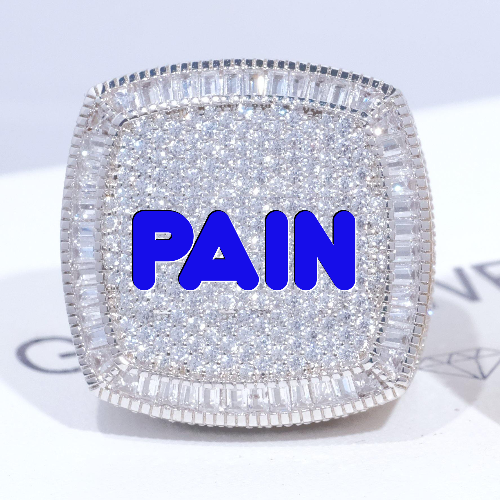 CUSTOM LETTER 3D ICED RING