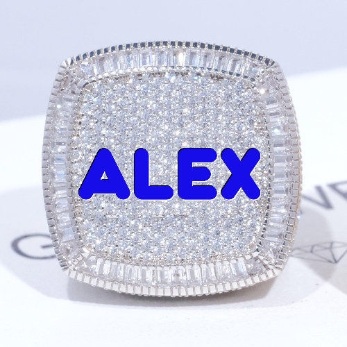CUSTOM LETTER 3D ICED RING
