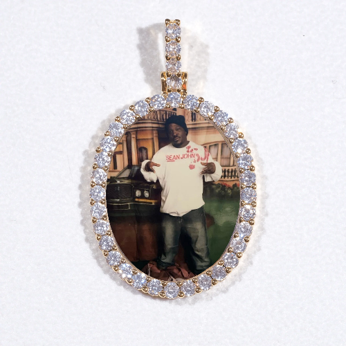 3D Oval Custom Picture Pendant
