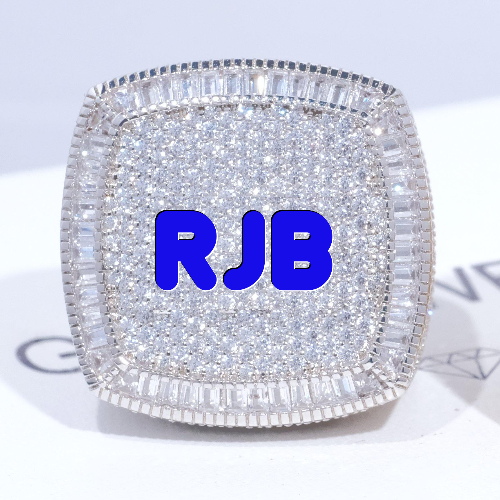 CUSTOM LETTER 3D ICED RING