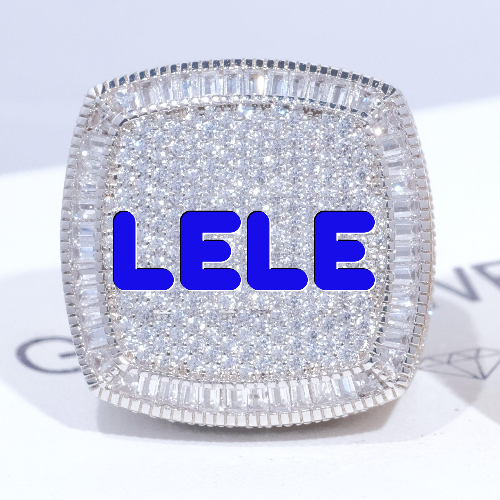 CUSTOM LETTER 3D ICED RING