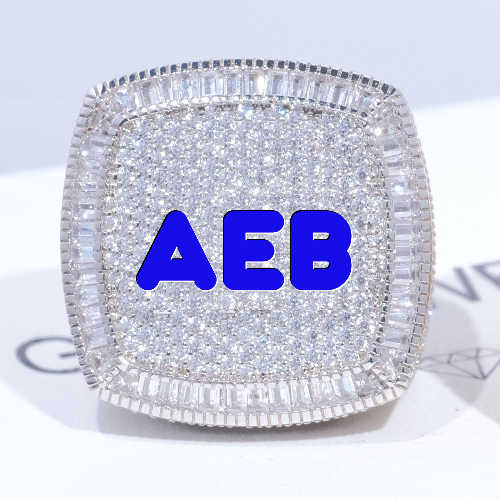 CUSTOM LETTER 3D ICED RING