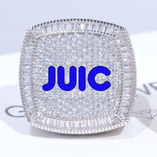 CUSTOM LETTER 3D ICED RING