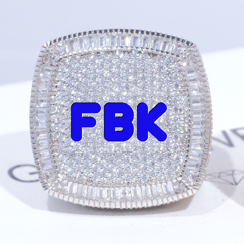 CUSTOM LETTER 3D ICED RING