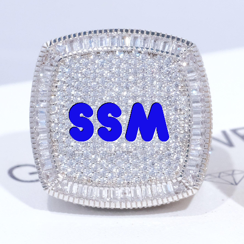CUSTOM LETTER 3D ICED RING