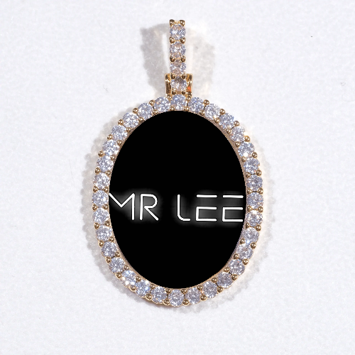 3D Oval Custom Picture Pendant