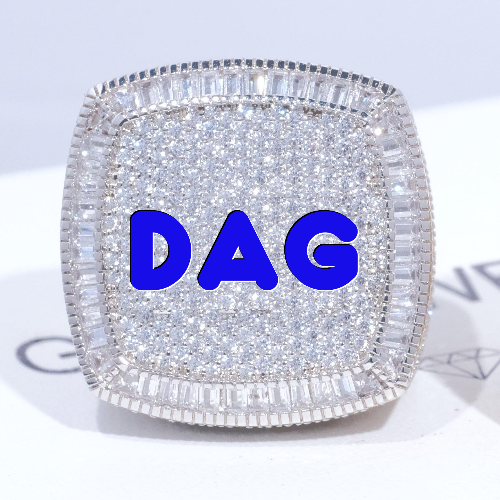 CUSTOM LETTER 3D ICED RING