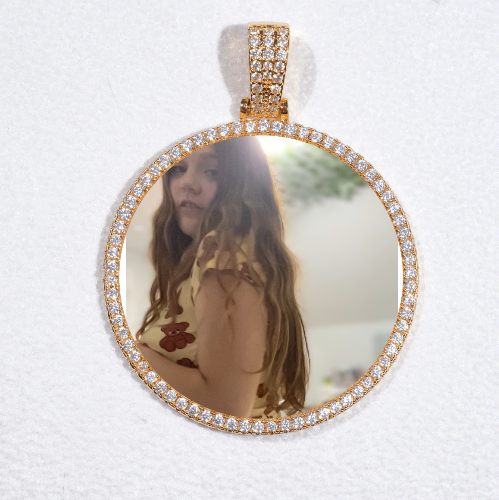 MEDIUM 3D CIRCLE CUSTOM PICTURE PENDANT