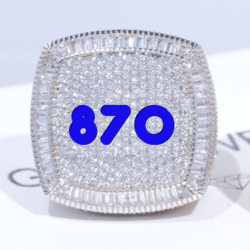 CUSTOM LETTER 3D ICED RING
