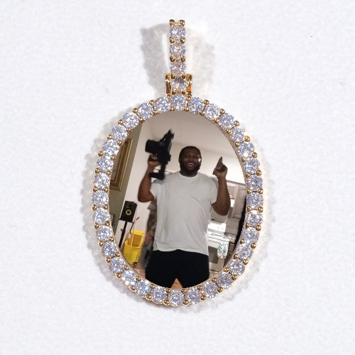 3D Oval Custom Picture Pendant