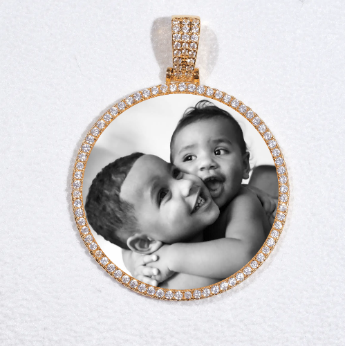 MEDIUM 3D CIRCLE CUSTOM PICTURE PENDANT