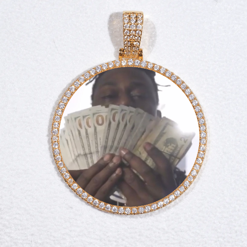 MEDIUM 3D CIRCLE CUSTOM PICTURE PENDANT