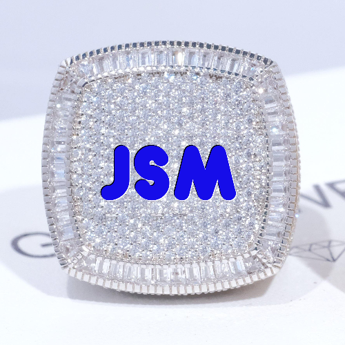 CUSTOM LETTER 3D ICED RING