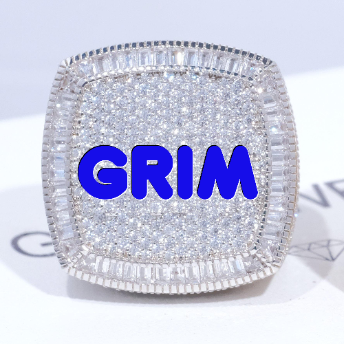 CUSTOM LETTER 3D ICED RING