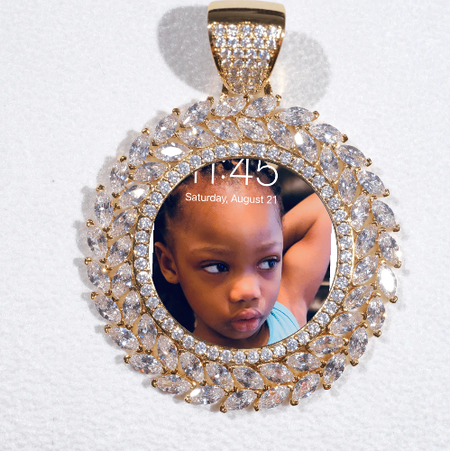Large 3D Wheat Ear Custom Picture Pendant