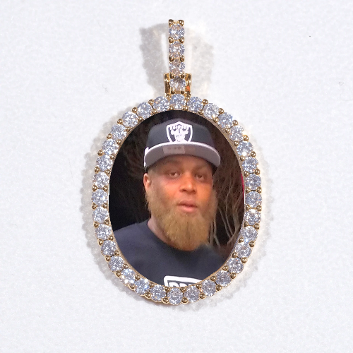 3D Oval Custom Picture Pendant