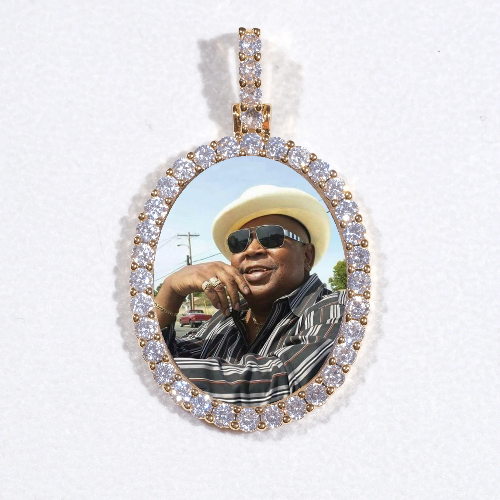 3D Oval Custom Picture Pendant