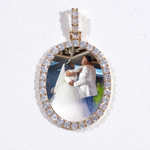 3D Oval Custom Picture Pendant