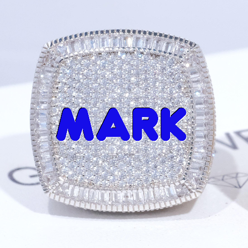 CUSTOM LETTER 3D ICED RING