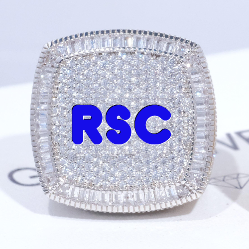 CUSTOM LETTER 3D ICED RING