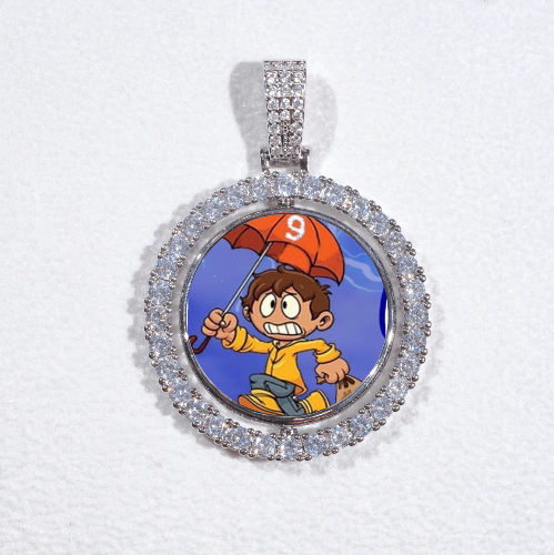3D Spinning 2-Faced Custom Picture Pendant