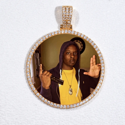 MEDIUM 3D CIRCLE CUSTOM PICTURE PENDANT